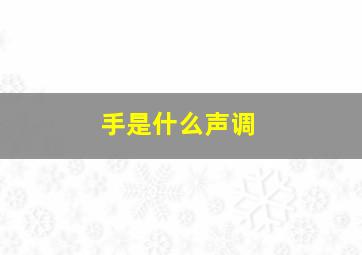 手是什么声调