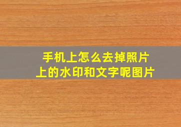 手机上怎么去掉照片上的水印和文字呢图片