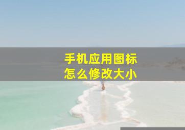 手机应用图标怎么修改大小