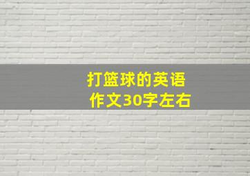 打篮球的英语作文30字左右