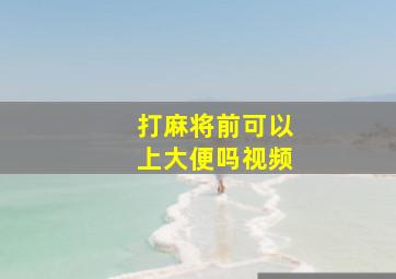 打麻将前可以上大便吗视频