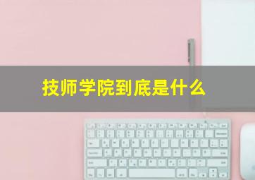 技师学院到底是什么