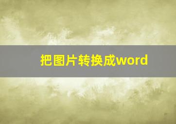 把图片转换成word