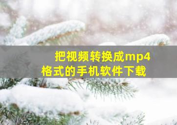 把视频转换成mp4格式的手机软件下载