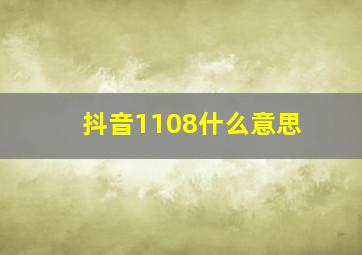 抖音1108什么意思