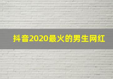 抖音2020最火的男生网红