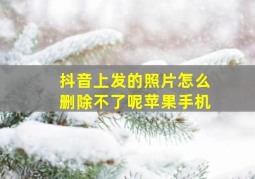 抖音上发的照片怎么删除不了呢苹果手机