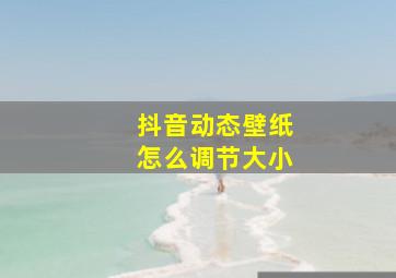 抖音动态壁纸怎么调节大小