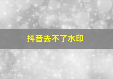 抖音去不了水印