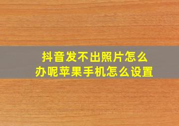 抖音发不出照片怎么办呢苹果手机怎么设置