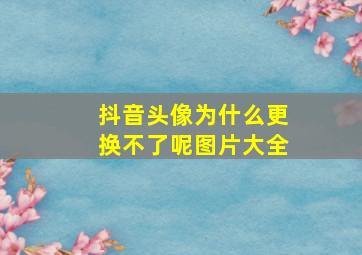 抖音头像为什么更换不了呢图片大全