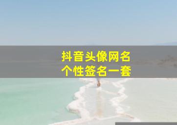 抖音头像网名个性签名一套