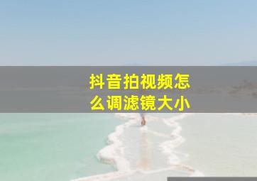 抖音拍视频怎么调滤镜大小