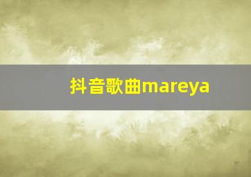 抖音歌曲mareya