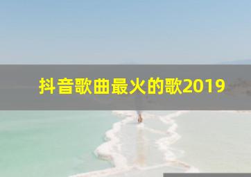 抖音歌曲最火的歌2019