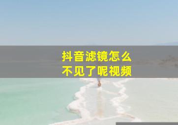 抖音滤镜怎么不见了呢视频