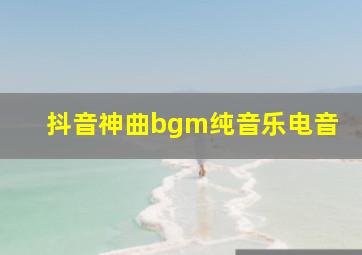 抖音神曲bgm纯音乐电音