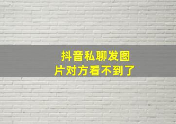 抖音私聊发图片对方看不到了