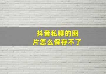 抖音私聊的图片怎么保存不了