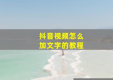 抖音视频怎么加文字的教程