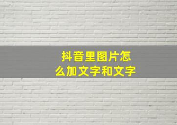 抖音里图片怎么加文字和文字