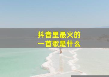 抖音里最火的一首歌是什么