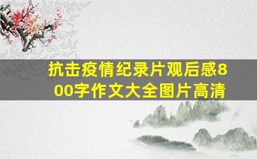 抗击疫情纪录片观后感800字作文大全图片高清