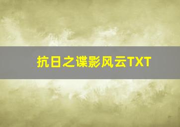 抗日之谍影风云TXT