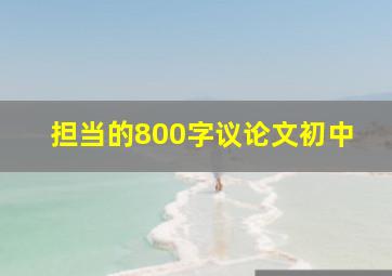 担当的800字议论文初中