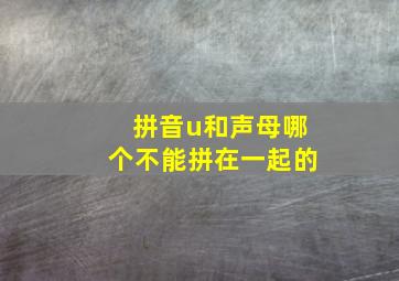 拼音u和声母哪个不能拼在一起的