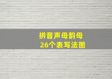 拼音声母韵母26个表写法图