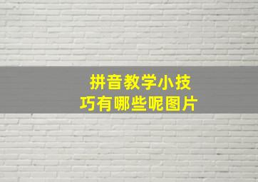 拼音教学小技巧有哪些呢图片