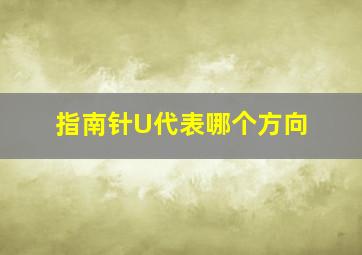 指南针U代表哪个方向