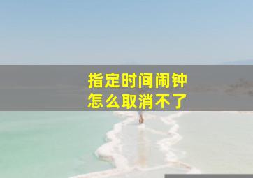 指定时间闹钟怎么取消不了