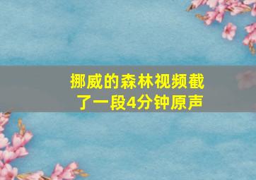 挪威的森林视频截了一段4分钟原声