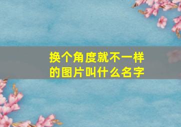 换个角度就不一样的图片叫什么名字