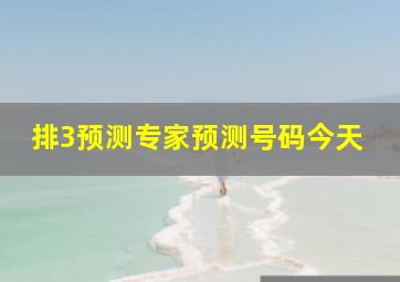 排3预测专家预测号码今天