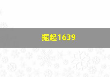 掘起1639