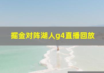 掘金对阵湖人g4直播回放