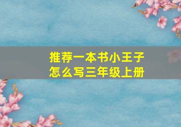 推荐一本书小王子怎么写三年级上册