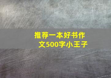 推荐一本好书作文500字小王子