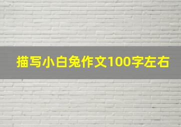 描写小白兔作文100字左右