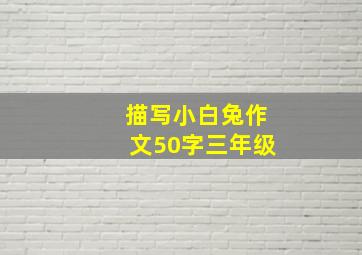 描写小白兔作文50字三年级