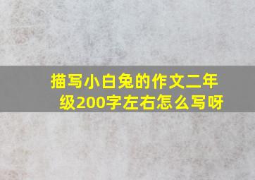 描写小白兔的作文二年级200字左右怎么写呀