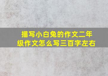 描写小白兔的作文二年级作文怎么写三百字左右