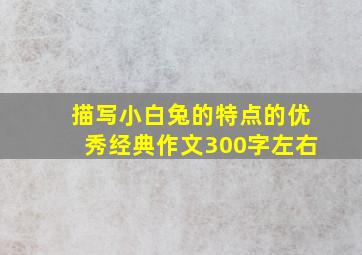 描写小白兔的特点的优秀经典作文300字左右