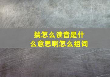 揣怎么读音是什么意思啊怎么组词