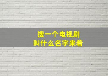 搜一个电视剧叫什么名字来着