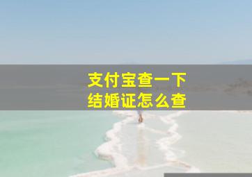 支付宝查一下结婚证怎么查