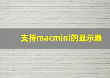 支持macmini的显示器